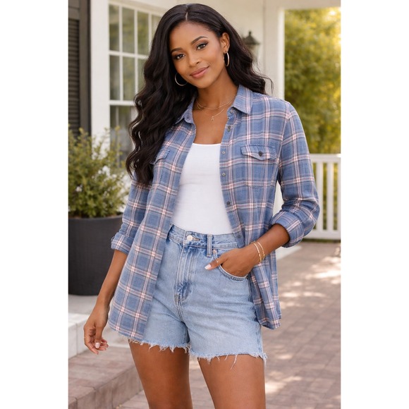 Lucky Brand Tops - Lucky Brand Flannel Button Down 100% Cotton Classic Fit 7MS4002 - Large